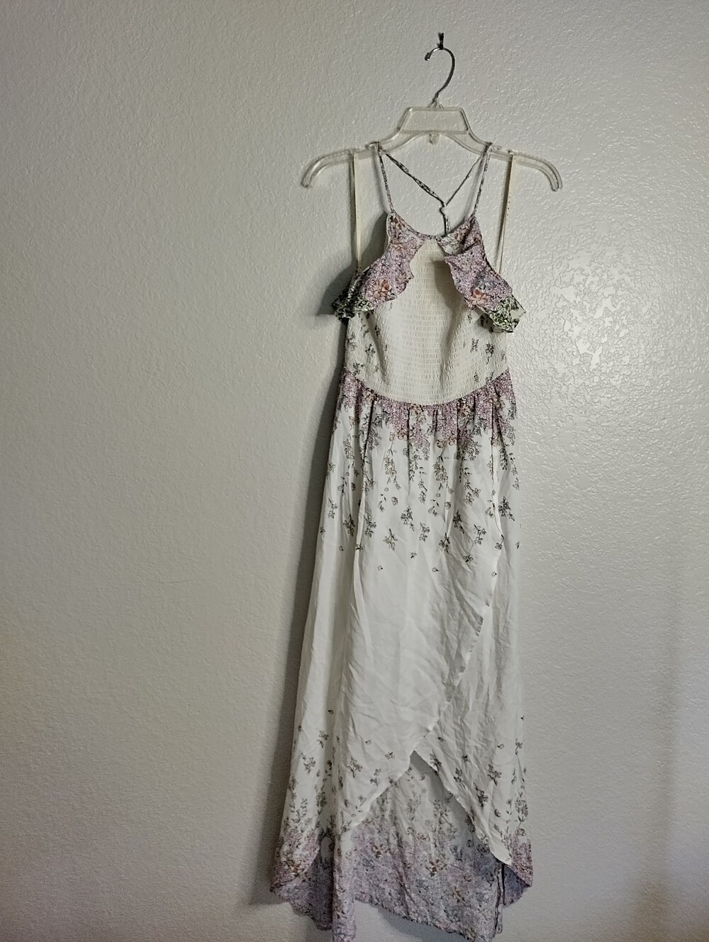 Lunik hi low floral Halter Neck Boho dress Sz M